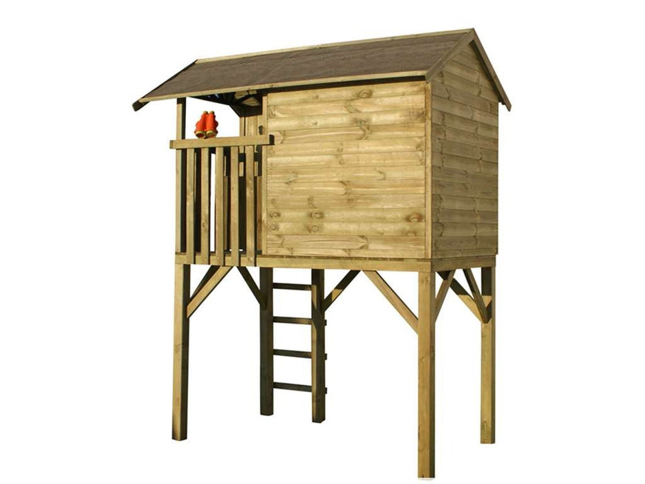 Playhouse with Slide, Game Tower, Stelzenhaus 'Tree', 156x237x298cm (bxtxh)