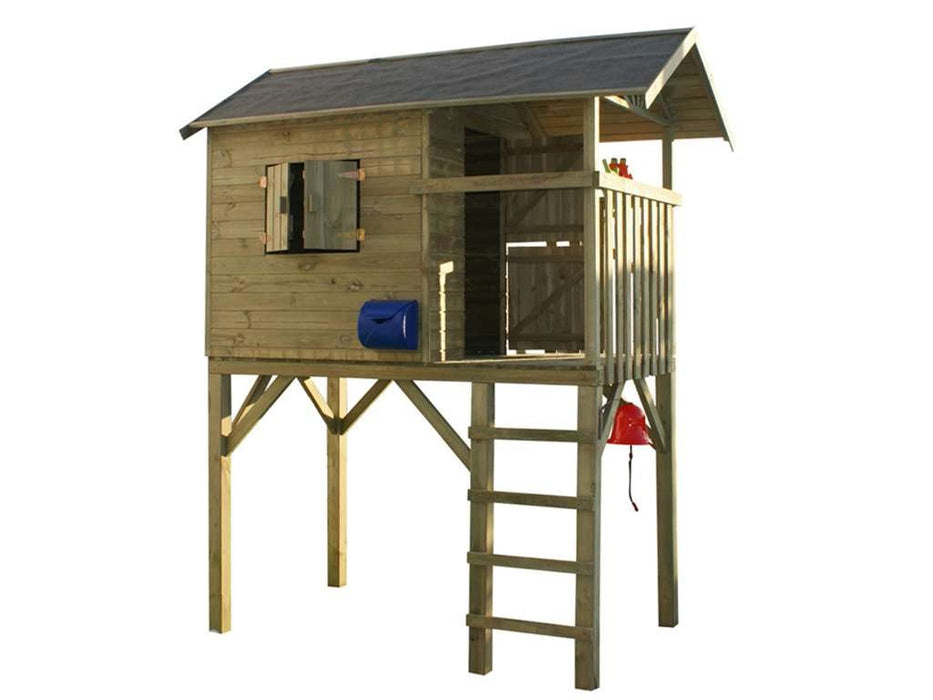 Playhouse with Slide, Game Tower, Stelzenhaus 'Tree', 156x237x298cm (bxtxh)