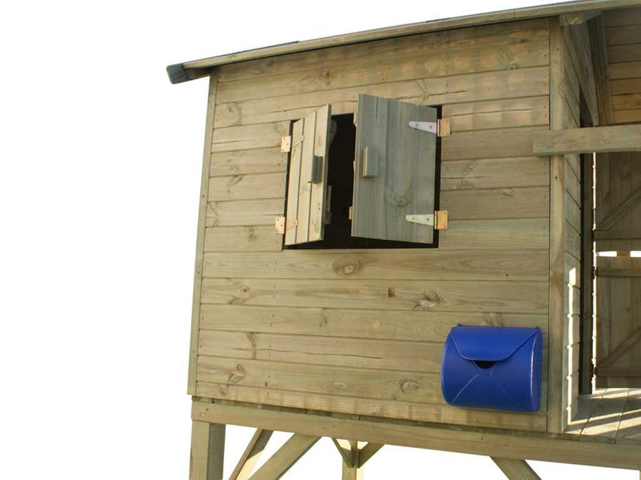 Playhouse with Slide, Game Tower, Stelzenhaus 'Tree', 156x237x298cm (bxtxh)