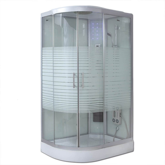 Douche à vapeur avec cascade Sauna à vapeur Manta XL, 120x80x220cm - à gauche