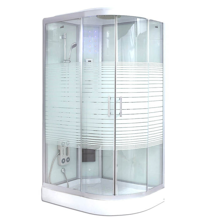 Douche à vapeur avec cascade Sauna à vapeur Manta XL, 120x80x220cm - à droite