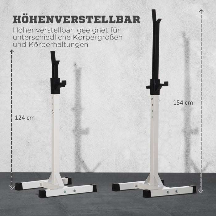 Hallonnels, 2 réglages, jusqu'à 150 kg résilients, réglables à la hauteur, acier, 52x48x160cm