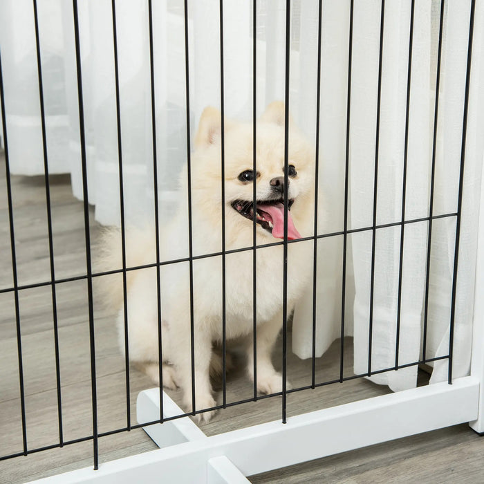 Barrière de la calandre de protection des portes pour chiens blancs, 305x35.5x82cm