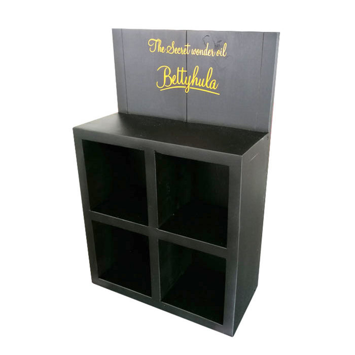 Wood display S black-painted-32x50x16cm