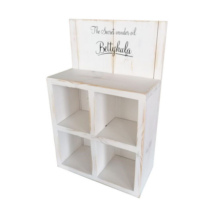 Holz-Display S weiss-gewischt - 32x50x16cm