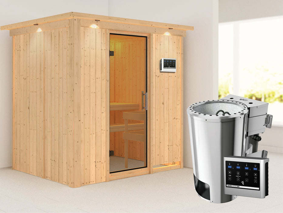 Sauna 230V Système sauna fanja - 210x165x202cm, 1-2 personnes - sauna en salle avec four