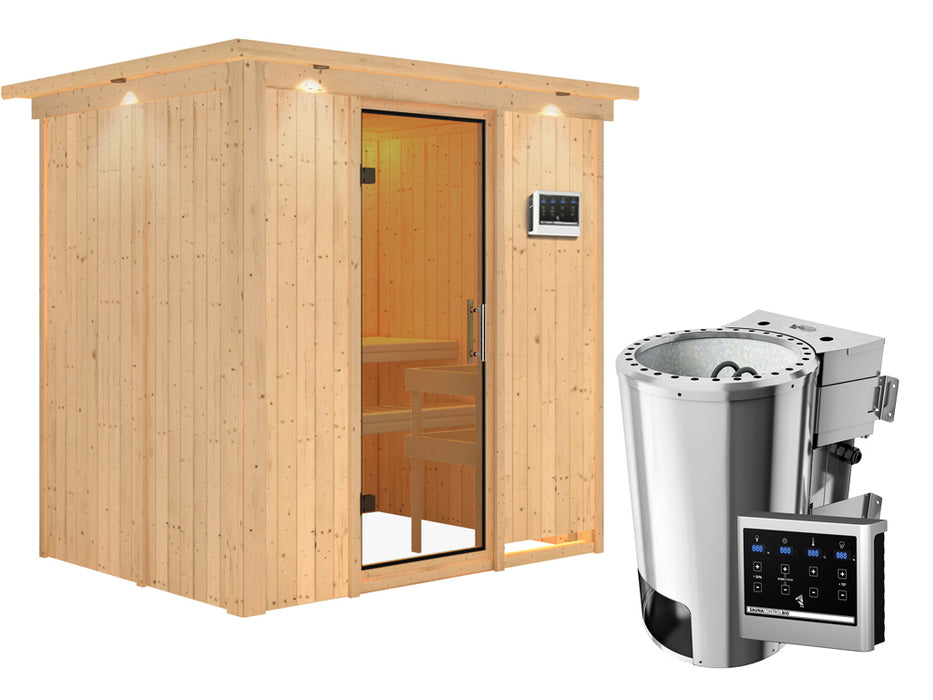 Sauna 230V Système sauna fanja - 210x165x202cm, 1-2 personnes - sauna en salle avec four