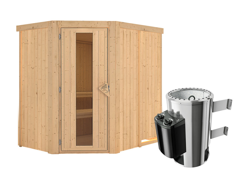 Sauna 230V System Saja Saja Energiespür, 196x151x198cm avec four, 1-2 personnes