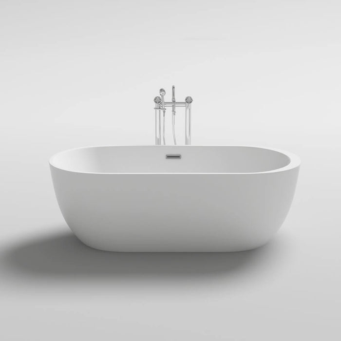 Badewanne freistehend schwarz MAMOTO WHITE ohne Armatur - 170x80x58cm