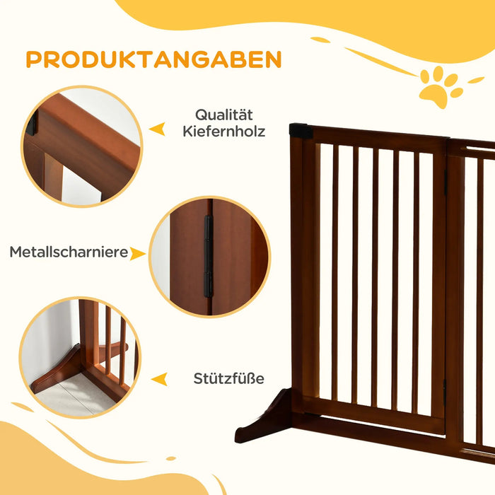 Grilles circulaires pour chiens Protection de porte Grilles Brown, 113-166x36x71cm