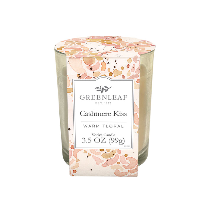 Bougie parfumée Votive Greenleaf - Cashmere Kiss, jusqu'à 30 heures