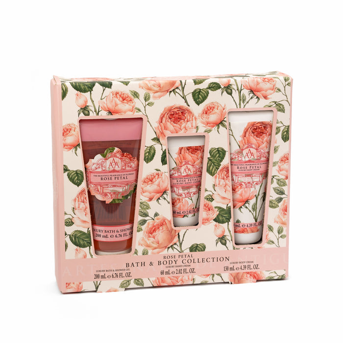 Set aus Duschgel, Handcreme & Body Lotion Triple AAA - Rosenblüte