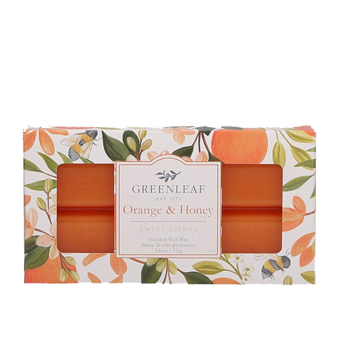 Barres de cire Greenleaf - Orange & Honey, 73g