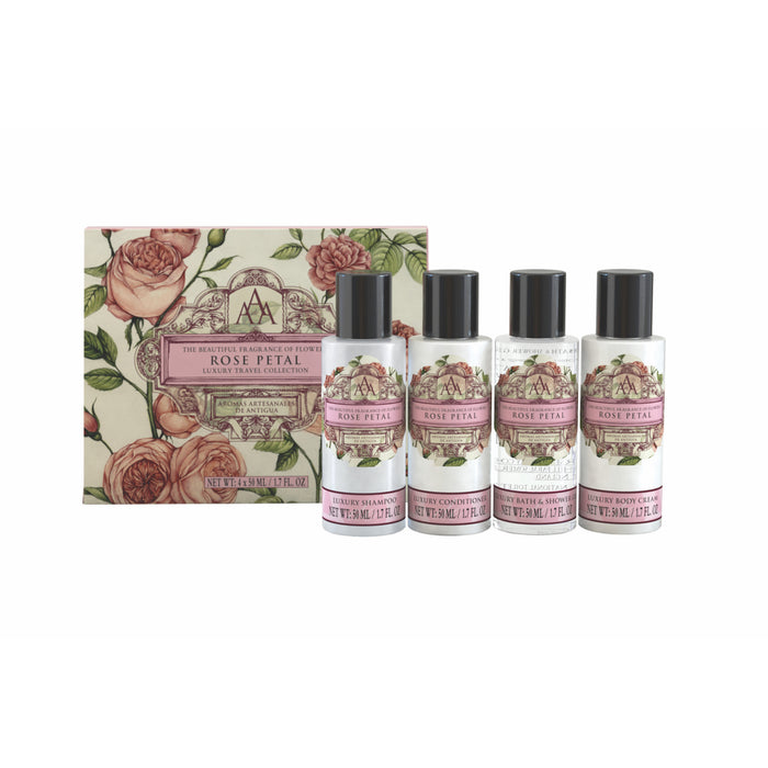 Ensemble de voyage avec shampooing, revitalisant, gel de douche, lotion de corps Triple AAA - Blossom rose, 4x50 ml