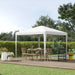 Gartenpavillon Partyzelt Pavillon Gartenzelt Festzelt Zelt Klicksystem 90 g/m² PE-Plane Stahl Weiß 2,7x2,7m