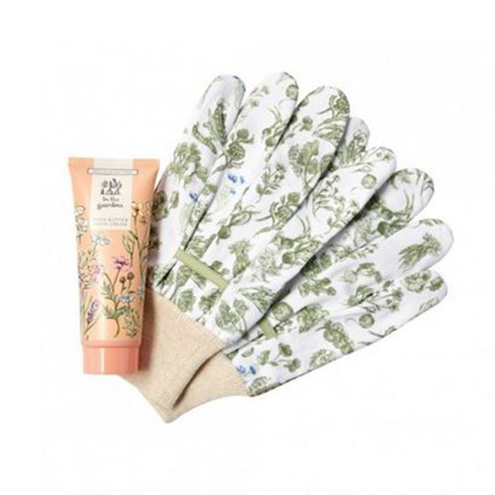 handschuhe handcreme Set aus Gartenhandschuhen und Handcreme In the Garden