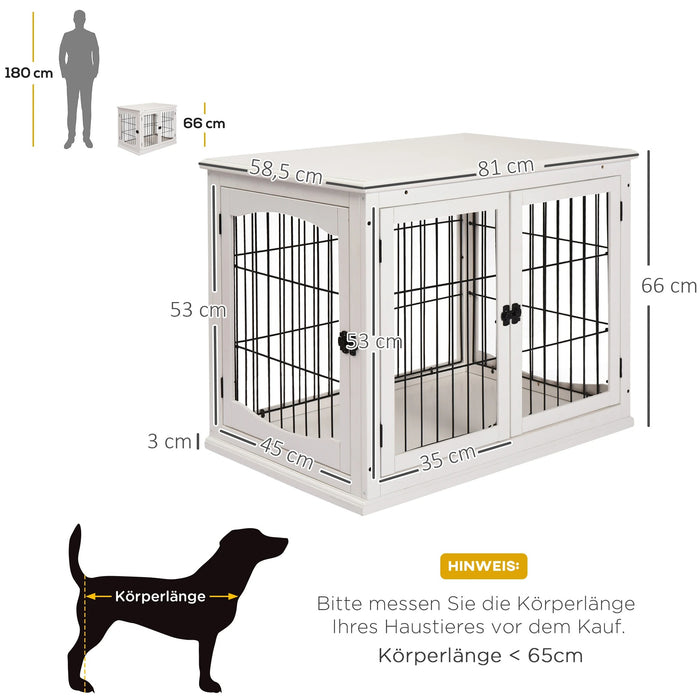 Boîte de transport pour chiens, 58, 5x81x66cm