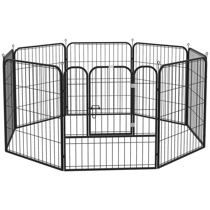 PlayPen de boîtier gratuit pour animaux de compagnie Hundehergeg Black, 80x80cm