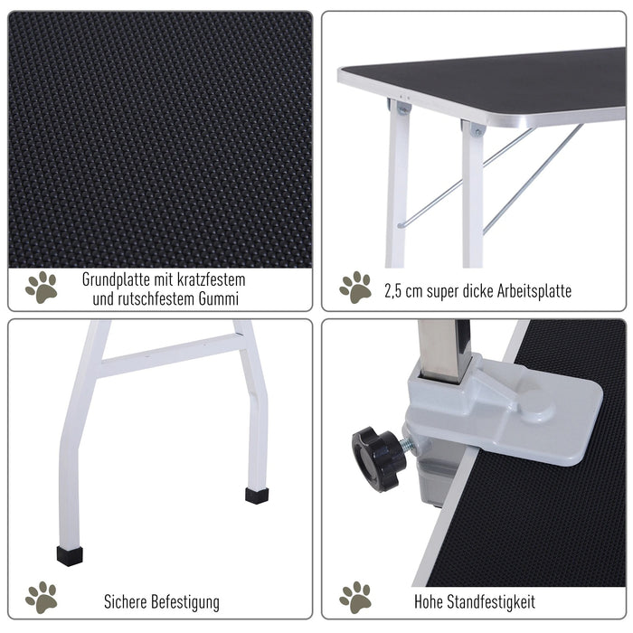 Table de soins pour animaux de compagnie Tableau de table Réglable, 91.5x61.5x76cm