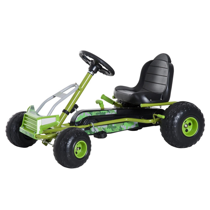 Gokart per bambini con sedile e freno a mano regolabili da 3 anni, 95x66.5x57 cm