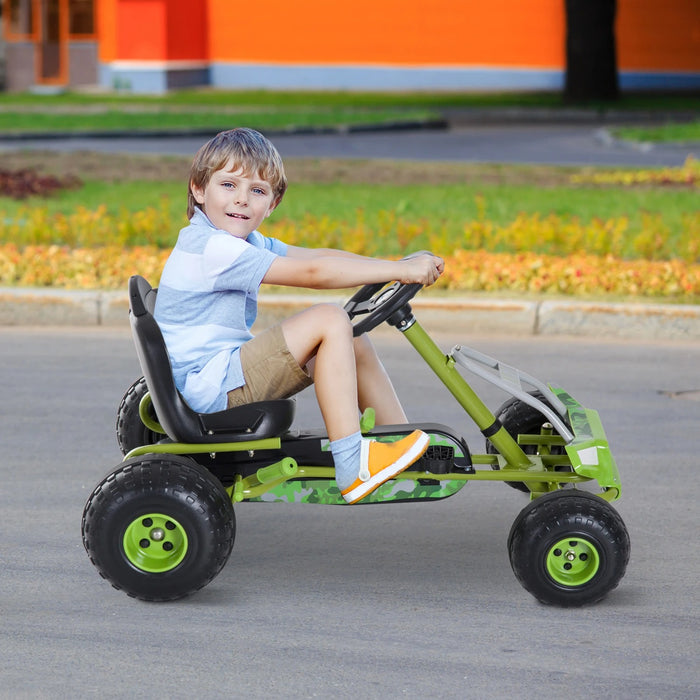 Gokart per bambini con sedile e freno a mano regolabili da 3 anni, 95x66.5x57 cm