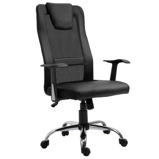 Bürostuhl höhenverstellbar Schreibtischstuhl ergonomisch Schwarz, 66x73x108-118cm