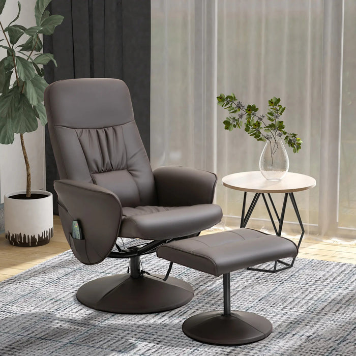 Détendez le fauteuil avec chaise de massage des selles avec 10 points de vibration brun 76x81x105cm