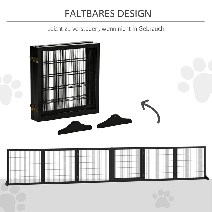 Grilles circulaires pour chiens en pin pliable, 432x36x70cm