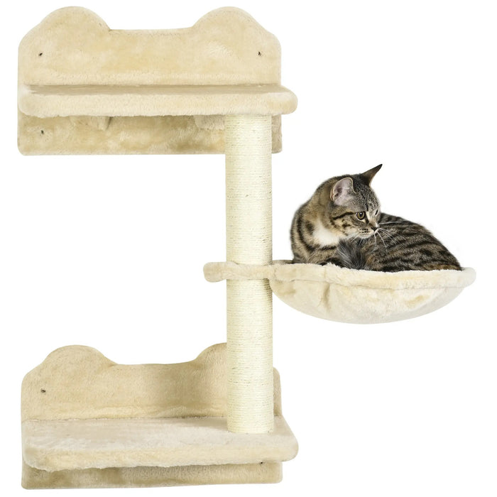 Livelli di arrampicata, scale per gatti, 4-PC. Imposta, con post graffi, amaca, 40x28x73cm