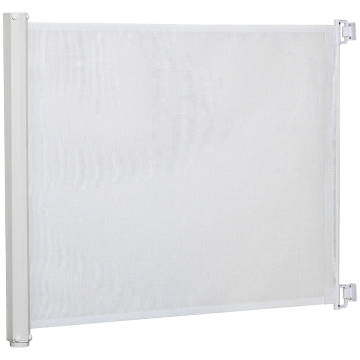 Calandre de protection des escaliers pour chiens Protection de porte de la calandre extensible blanc, 115 cm