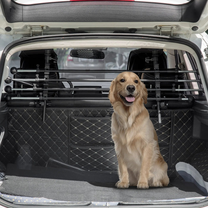 Dog auto partition height and width adjustable black, 140x50cm