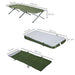 Campingbett Feldbett 5-teiliges-Set inkl. Transporttasche Grün, 193x86x43/63cm