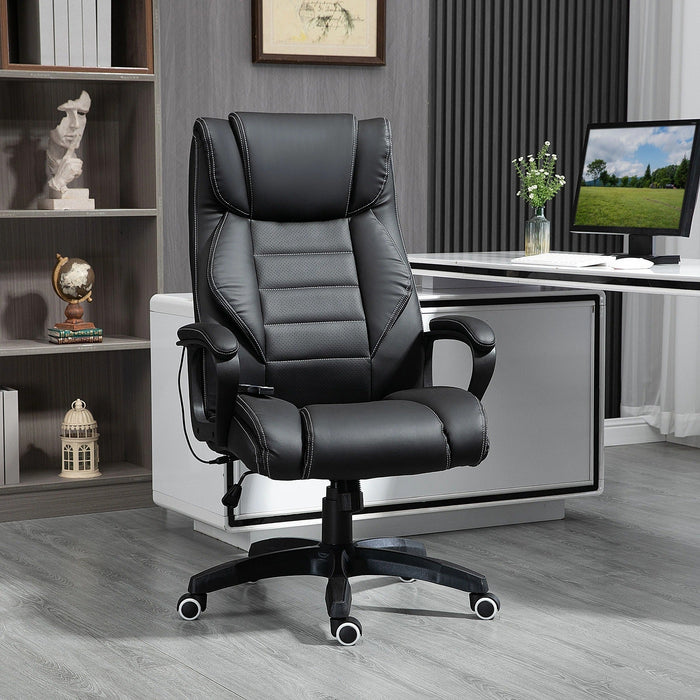 Bürostuhl mit Massage höhenverstellbar ergonomisch Schwarz, 66x78x112-120cm