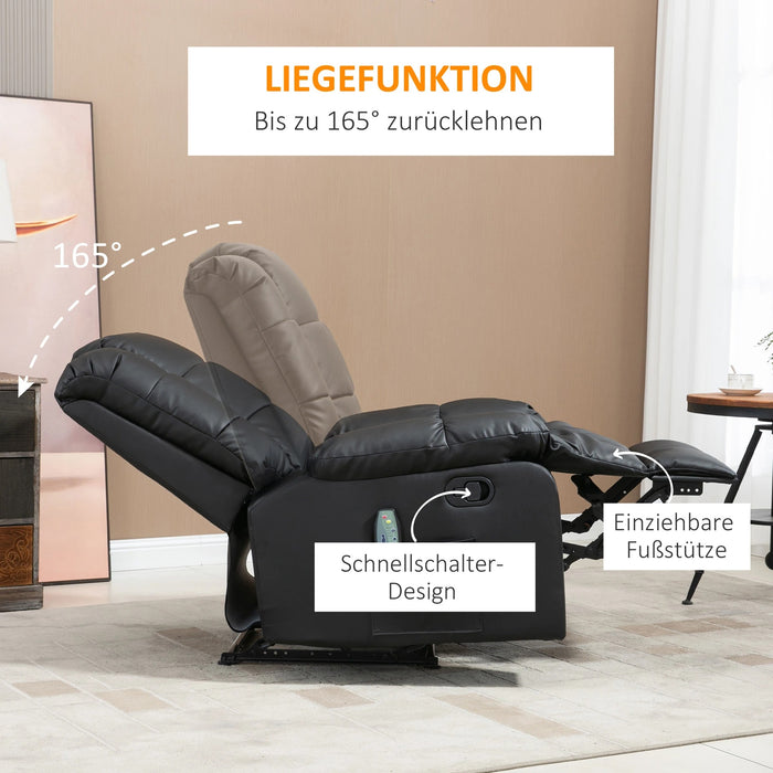 Chaise de massage, fauteuil de relaxation, 8 points de vibration, fonction de mensonge, 94x99x99cm