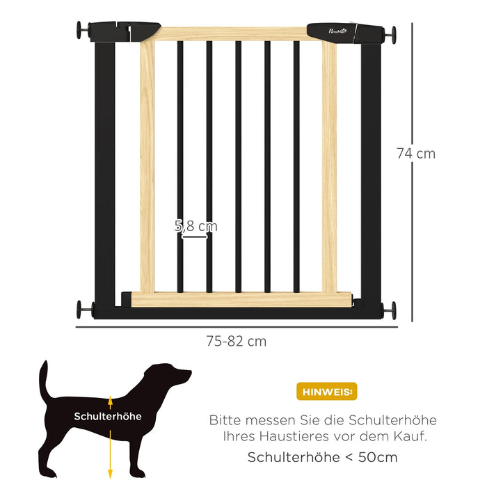 Grilles de protection des portes pour chiens Barrière de la calandre sans forage noir, 82x2x74cm