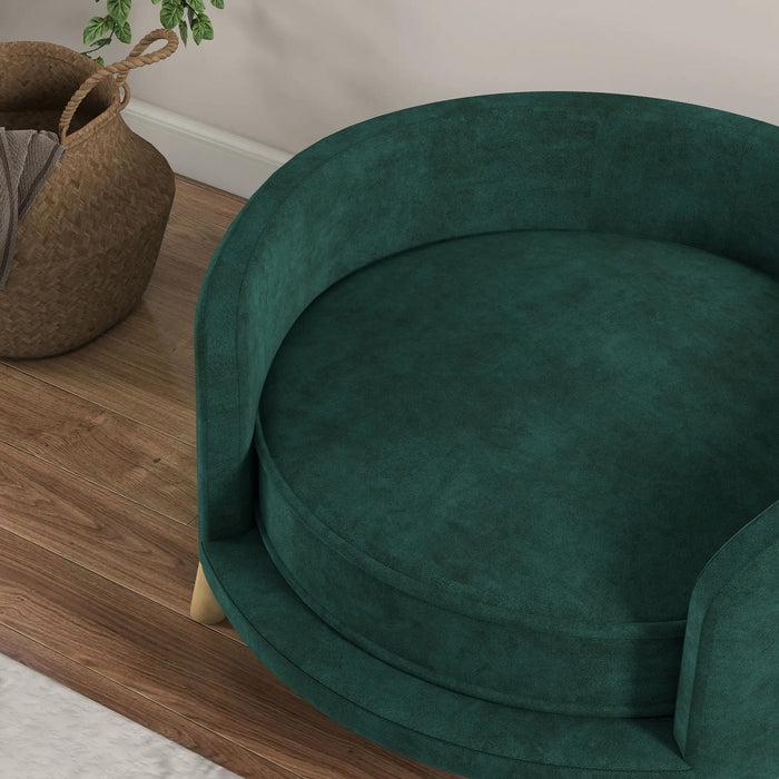 Dog bed Dog Foofa Pet Sofa Eukolyptuswood green, 68x68x35cm