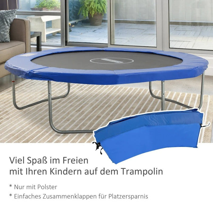 Trampolin Randabdeckung Sicherheitsnetz Wetterplane Leiter Randabdeckung: Ø 244cm, Blau