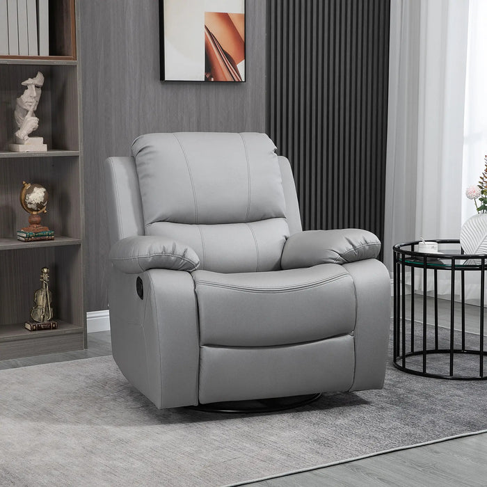 Détendez le fauteuil en fauteuil couché en fauteuil en chef incertible rotatif gris Wipfunction, 93x100x98cm