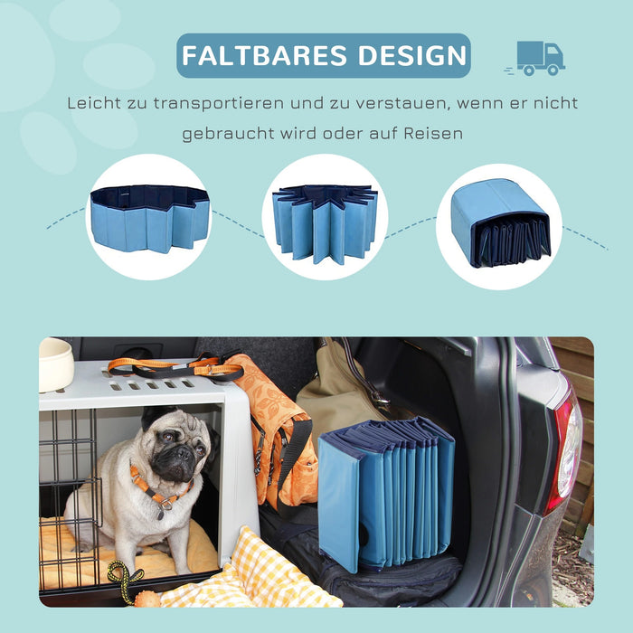 Voiture pliable buggy chien voiture bleu foncé, 99x62x106cm