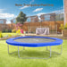 Trampolin Randabdeckung Sicherheitsnetz Wetterplane Leiter Randabdeckung: Ø 244cm, Blau