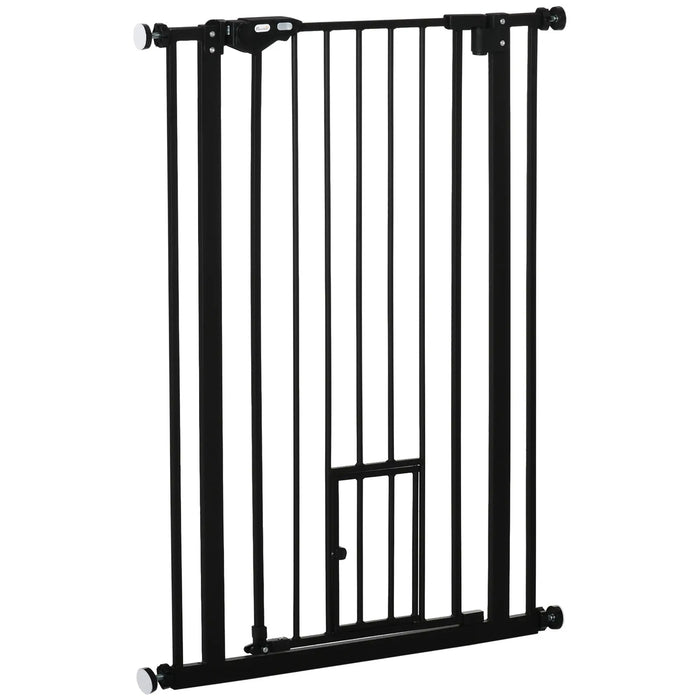 Dog barrier double locking black, 80x3.5x104.1cm