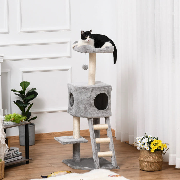 Scratching Tree avec une grotte de chat, pour les chats Multi-Level Multi-Aactivity Center 60x48x12cm