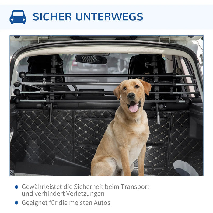 Dog auto partition height and width adjustable black, 140x50cm