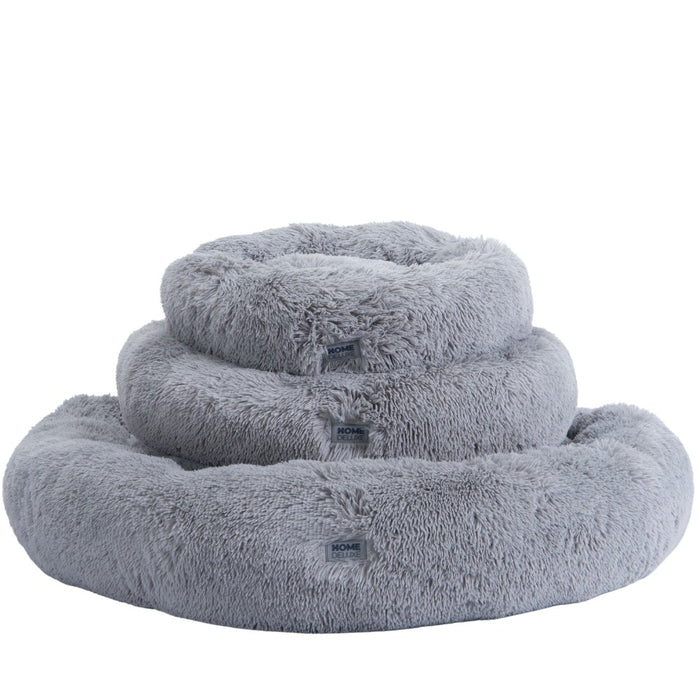 Lit pour animaux de compagnie lit de chien lit de chat 60x60cm beignet s - gris