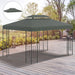 Ersatzdach Pavillondach für Metallpavillon Gartenpavillon Partyzelt Gartenzelt Polyester, 3x4m, Dunkelgrau