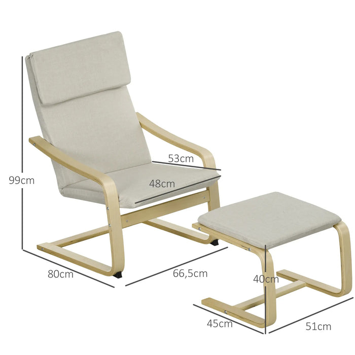 Chaussure de salon avec tabouret dans un linge à cadre en bois crème blanche, 66,5x80x9cm