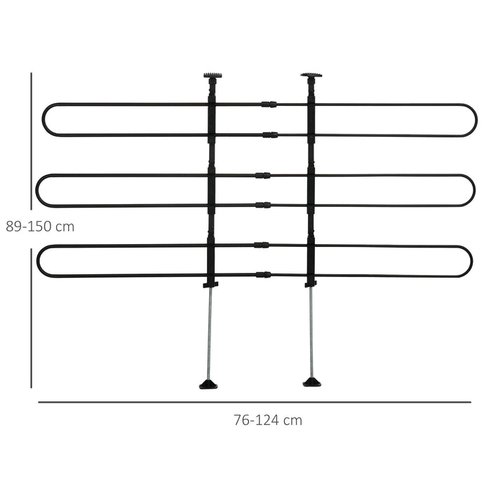 Dog fits for the trunk of simple assembly steel, 150x9x124cm