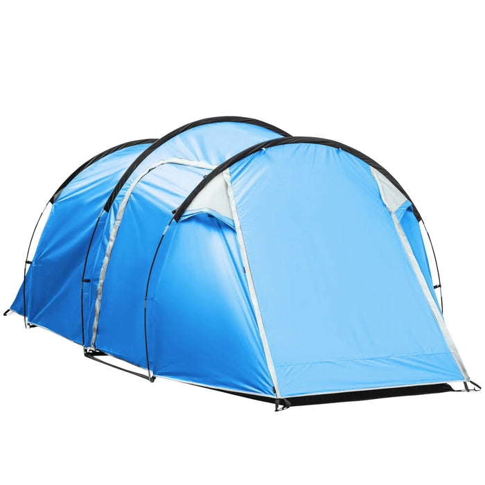 Campingzelt Wurfzelt für 2-3 Personen mit Vorraum wasserdicht Hellblau, 426x206x154cm