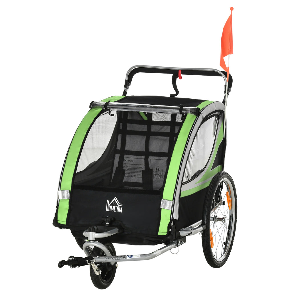fillikid fahrradanhänger Veloanhänger 2-in-1 grün — floki24 Farbe:GREEN NUROAD - GRAVEL - PLP_Feature-Display:LED Remote