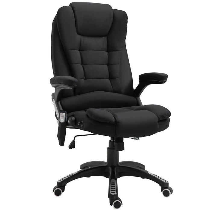 Bürostuhl Massagesessel Wärmefunktion höhenverstellbar ergonomisch Schwarz, 68x72x110–120cm